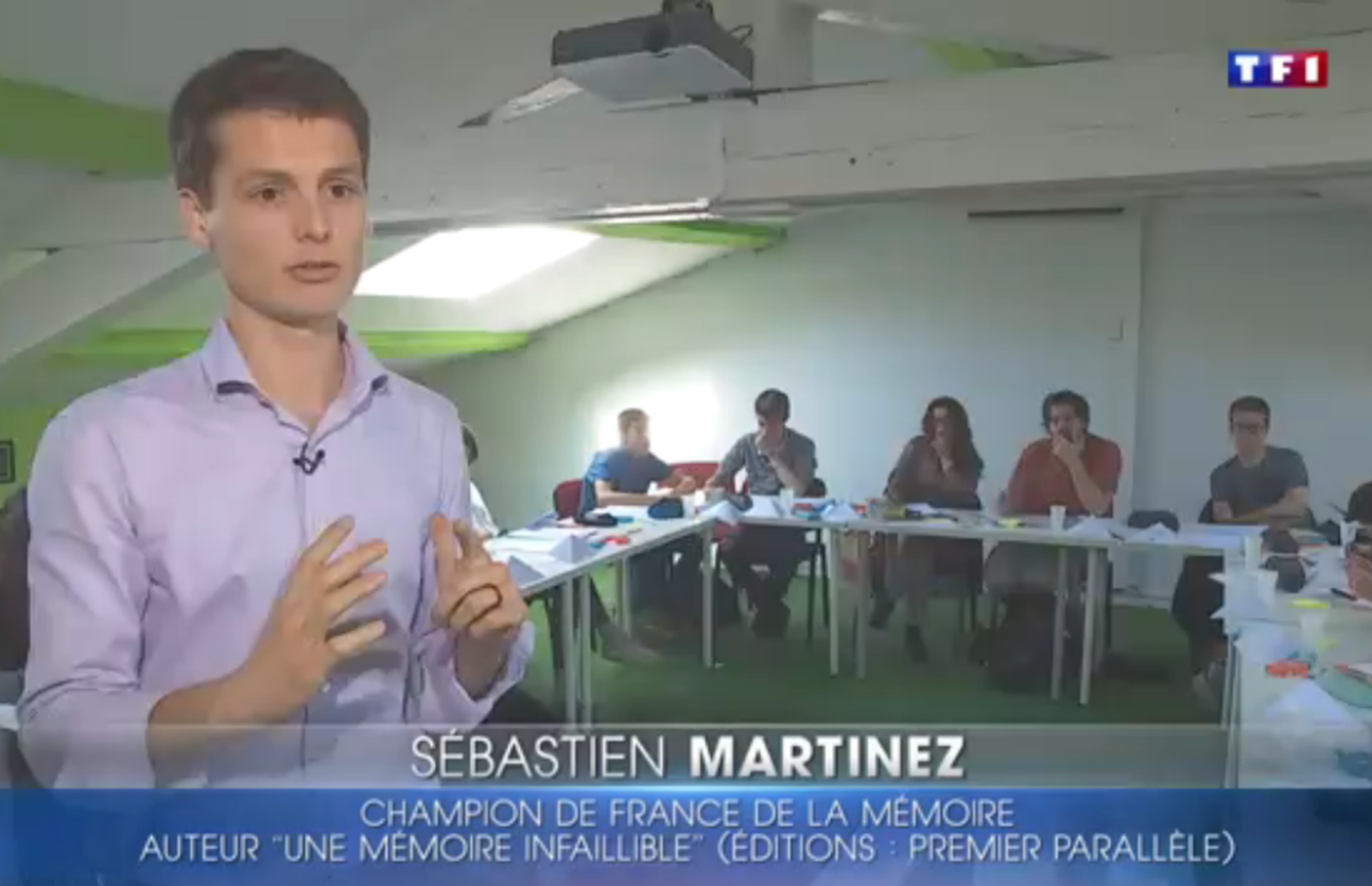 Les techniques de mémorisation de Sébastien Martinez au JT de TF1