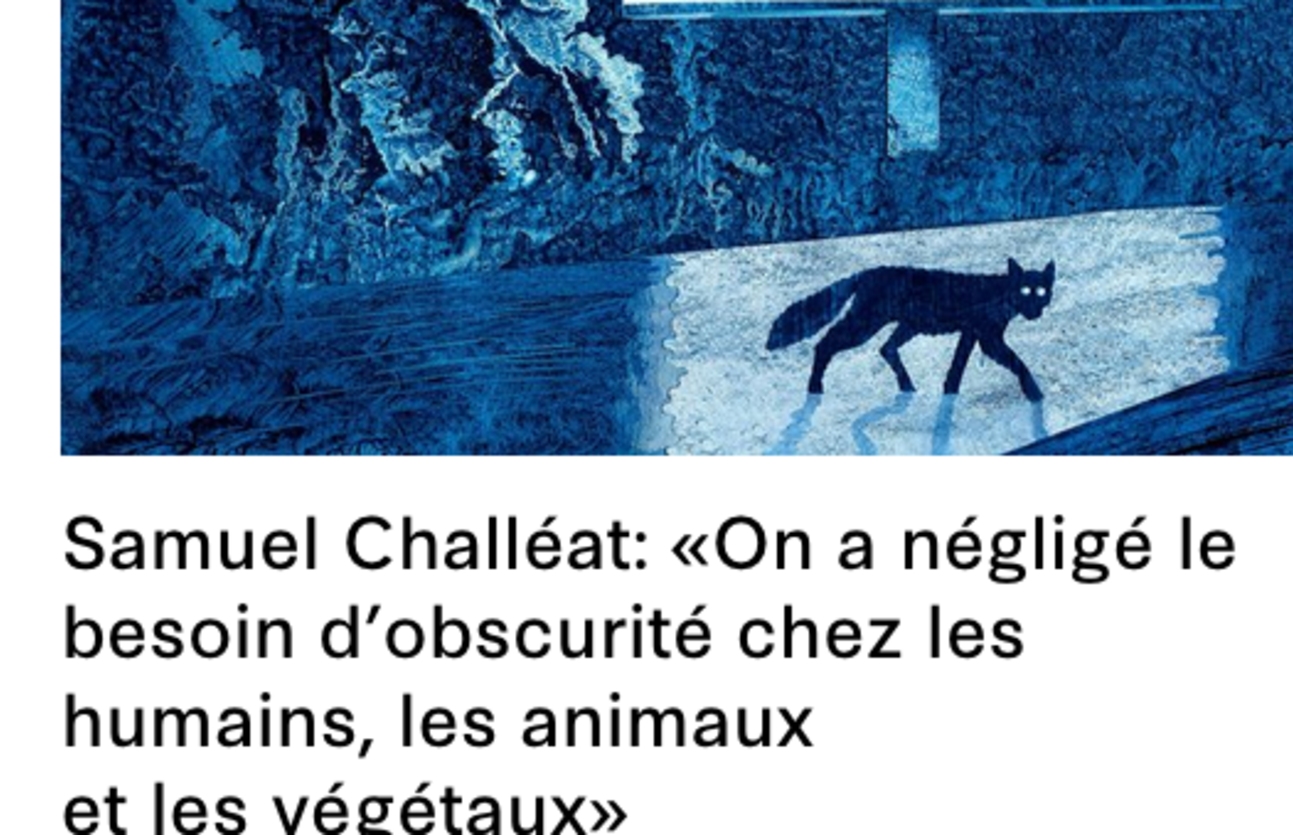 Interview de Samuel Challéat dans Libération