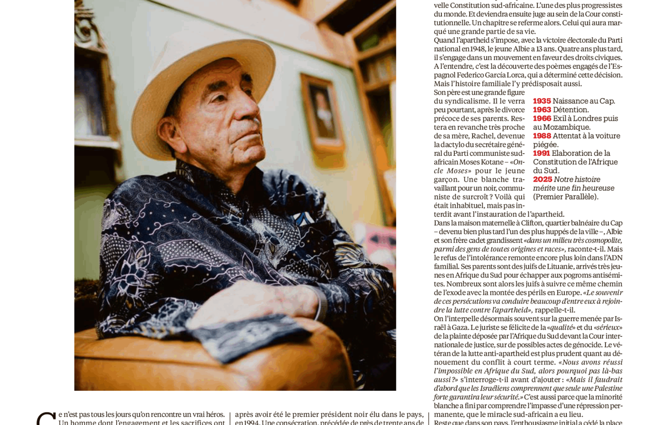 Albie Sachs en der de Libé