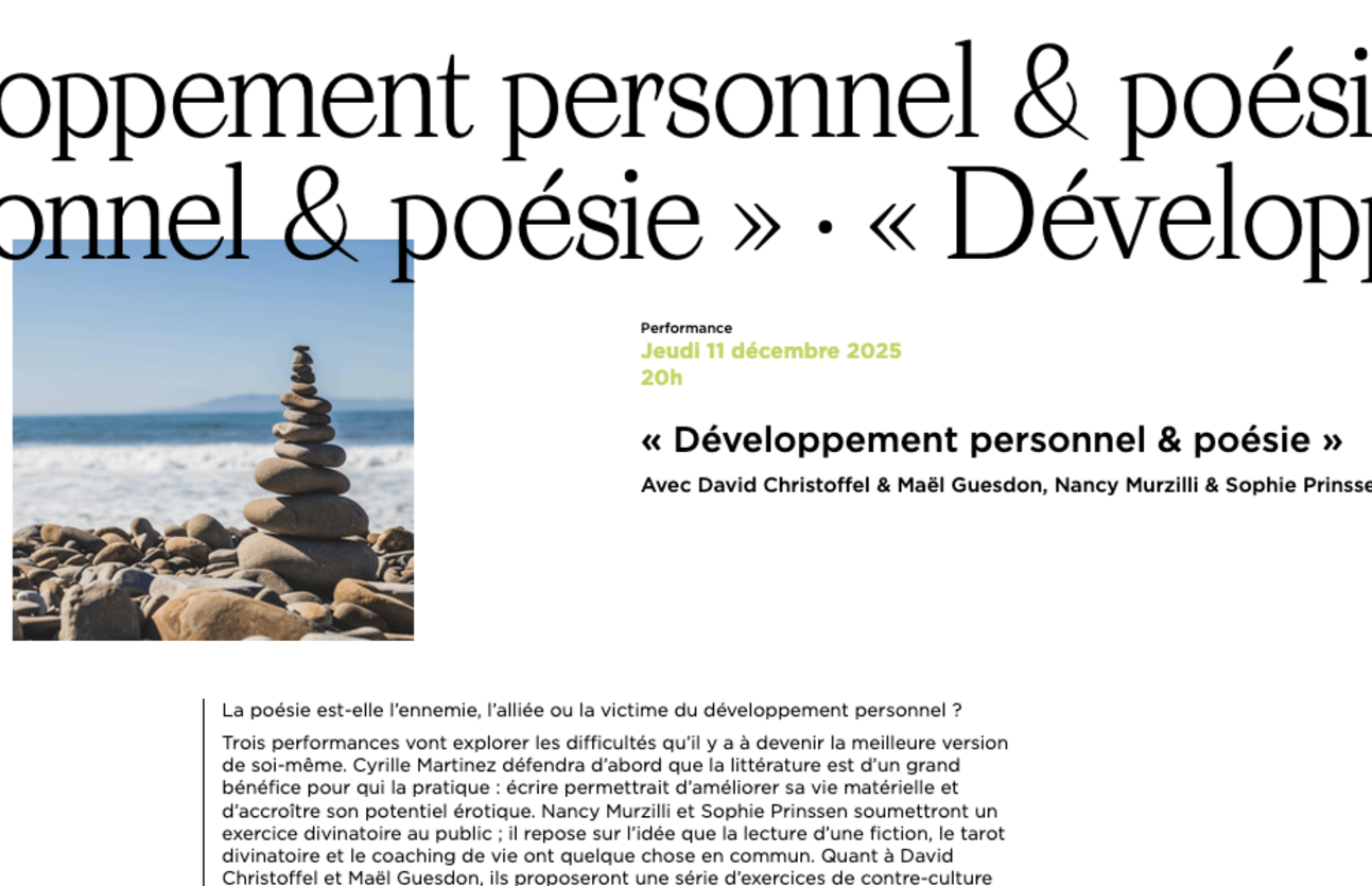 Développement personnel et poésie