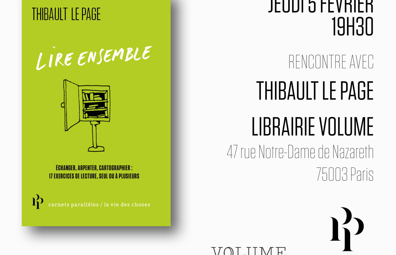 Lancement de Lire ensemble à la librairie Volume